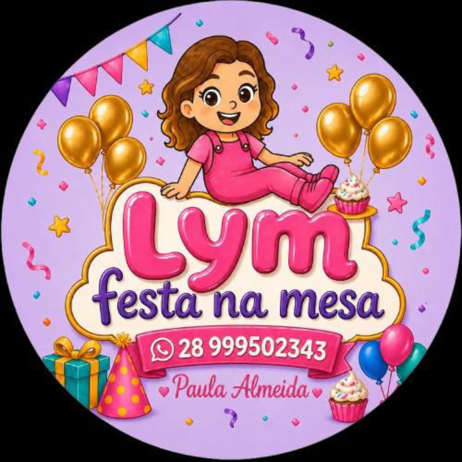 Logo LYM Festas Paula Almeida